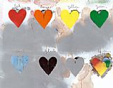 Unknown Artist Famous Paintings - Jim Dine Hearts